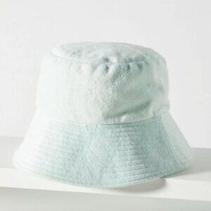 Anthropologie Light Mint Terry Cloth Bucket Hat